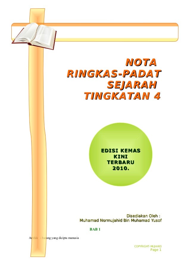 15 Trend Terbaru Nota Ringkas Sejarah Tingkatan 5 Bab 1 