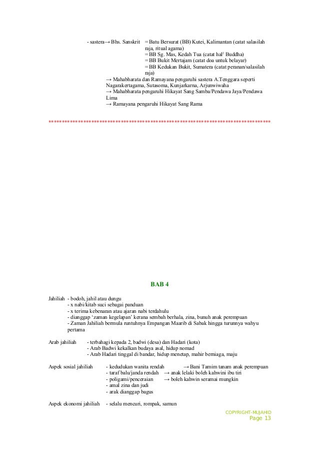Nota Ringkas Sejarah Tingkatan 4