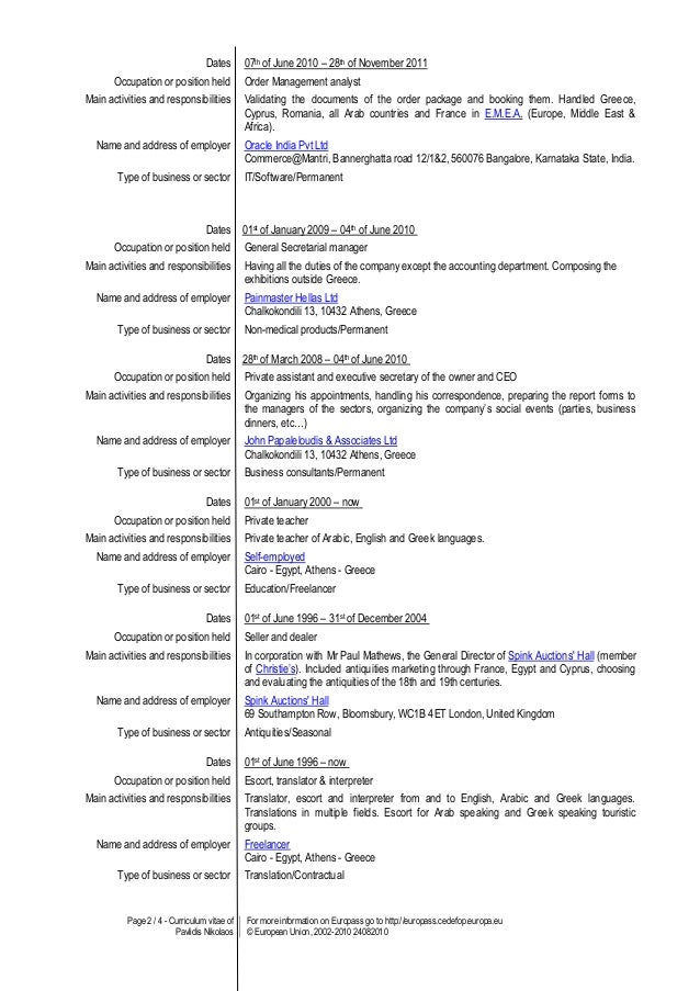 2 curriculum vitae