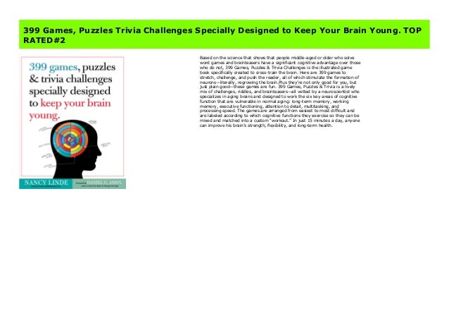 399 Games Puzzles Trivia Challenges Specially Designed To Keep Your 