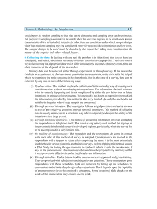 Research methodology methods and techniques 2nd Edition Kothari | PDF