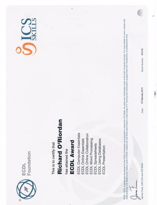 Ecdl Basic Ecdl Standard Certificate | ECDL Advanced – KKSPD