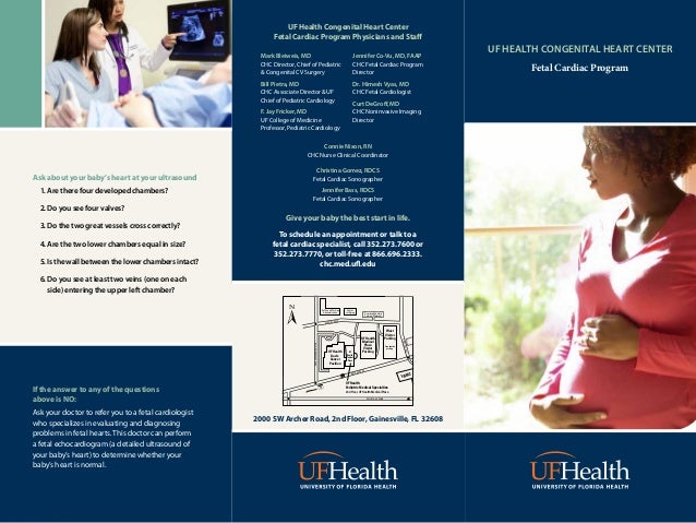 UF Health CHC Fetal Cardiac Brochure 5-2015