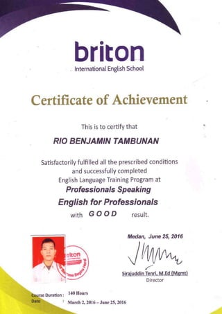sertifikat briton