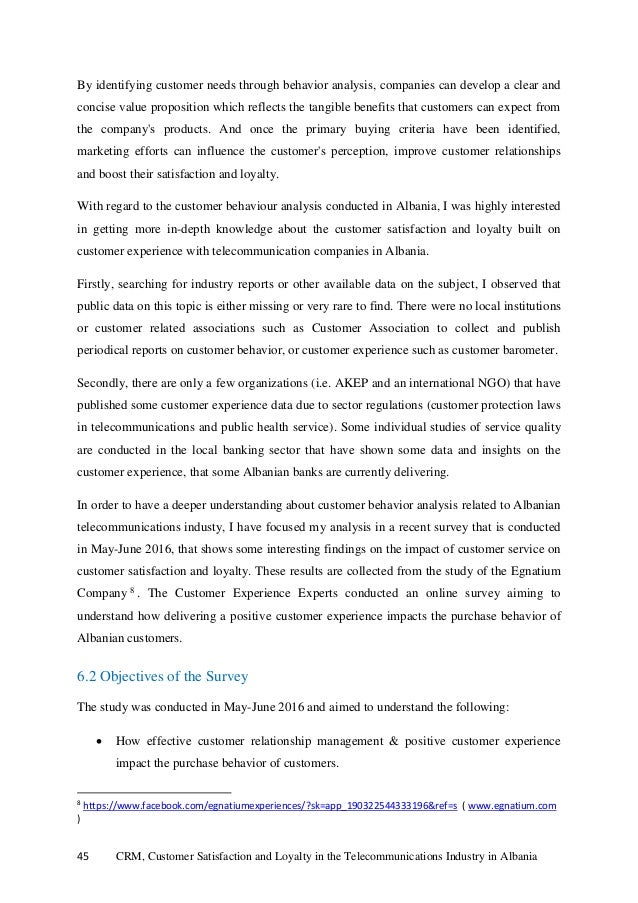 Master thesis customer satisfaction