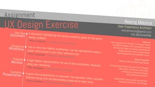 UX Design Exercise
Assignment
 