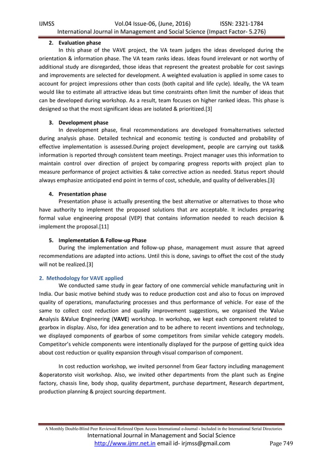 Application of VAVE in Cost reduction at Automobile Industry PDF