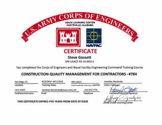 CQM - Certification S.Gossett