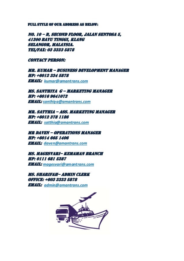 Amantrans Global Logistics PDF 