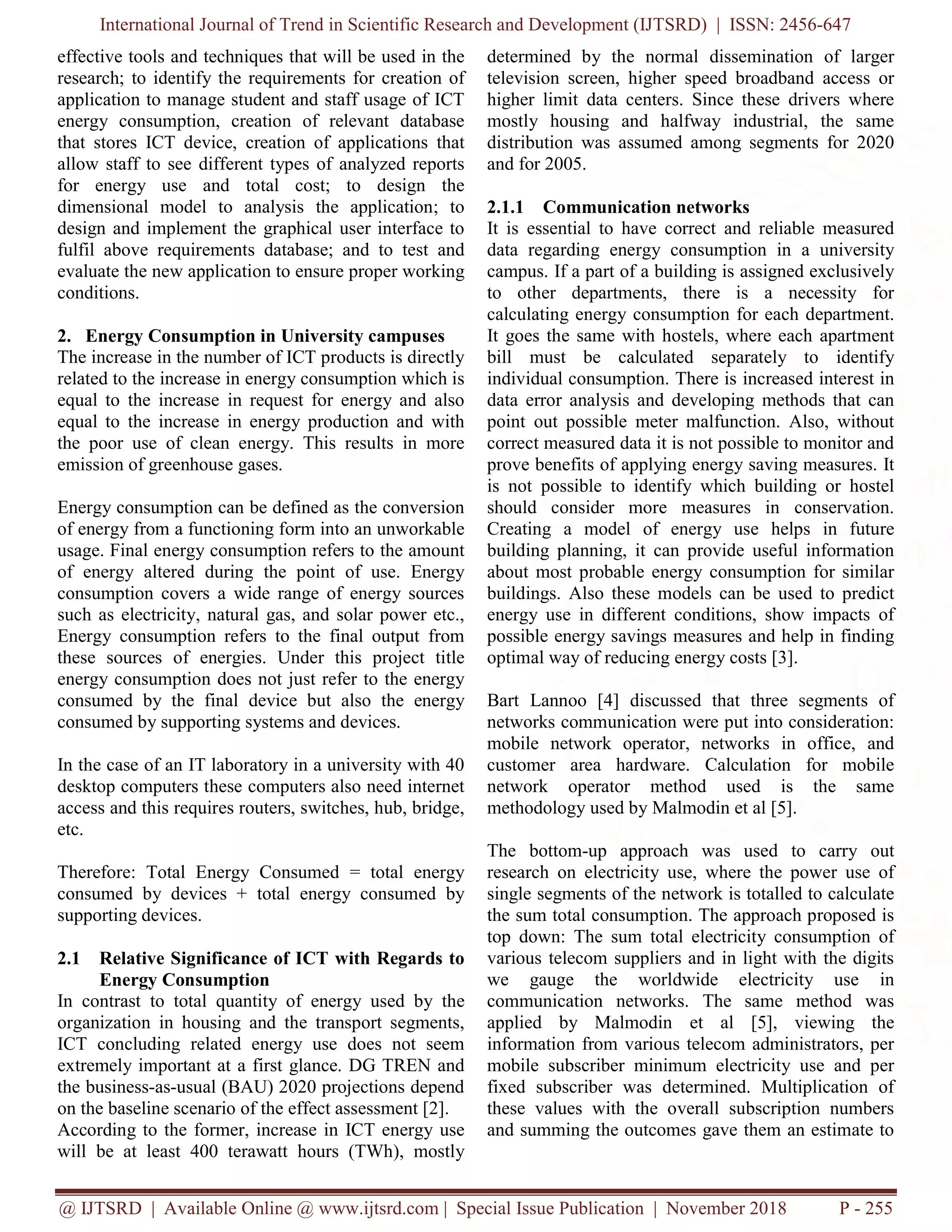 Data warehouse structure for energy monitoring system towards campus
