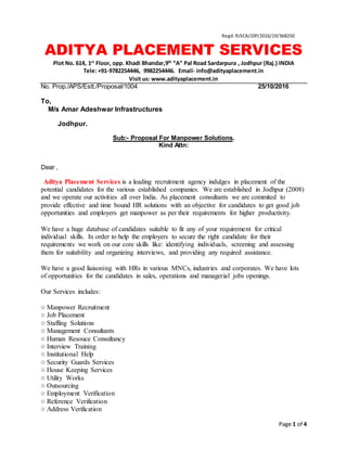 Aditya placements terms&amp; conditions | PDF