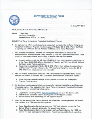 6. Airframe &amp; Powerplant License Package | PPT