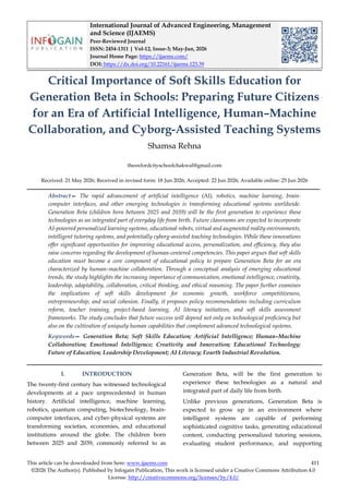 Critical Importance of Soft Skills Education for Generation Beta in ...