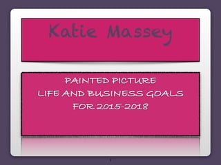 Katie Massey
PAINTED PICTURE
LIFE AND BUSINESS GOALS
FOR 2015-2018
1
 