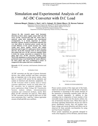 Simulation and Experimental Analysis of an AC-DC Converter with D.C ...