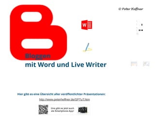 SharePoint Lektion #39: Bloggen mit MS Word und Windows Live Writer