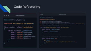 Code Refactoring
 