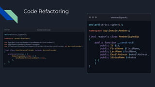 Code Refactoring
 