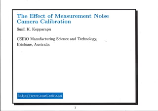 Slides camera calibration_measurement_noise
