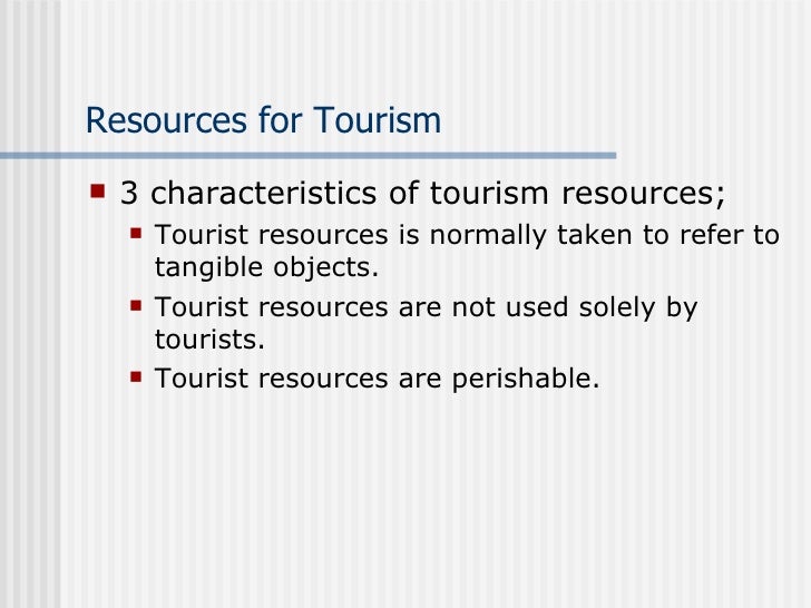 tourism resources type