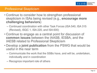 Iaesb Activities of the International Auditing & Assurance Standards Board | PPTX