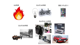 500年前 およそ140年前
およそ300年前
およそ30～50年前
現在（げんざい）
 