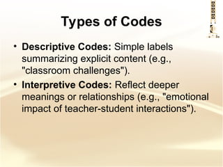 Interpretive Code education strudies researching education | PPT