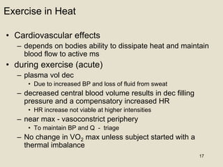 Exercise and Environment Temperature acclimatization | PPTX