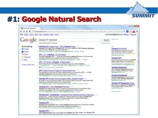 #1:  Google Natural Search 