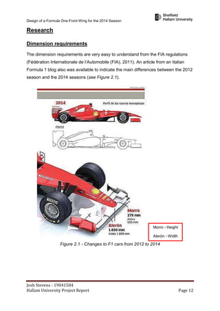Formula One Standards Design of a Formula One Front Wing for the 2014 Season (with ...