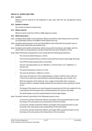 Formula One Standards Design of a Formula One Front Wing for the 2014 Season (with ...