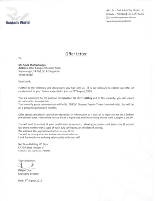 Souvik _Appointment letter