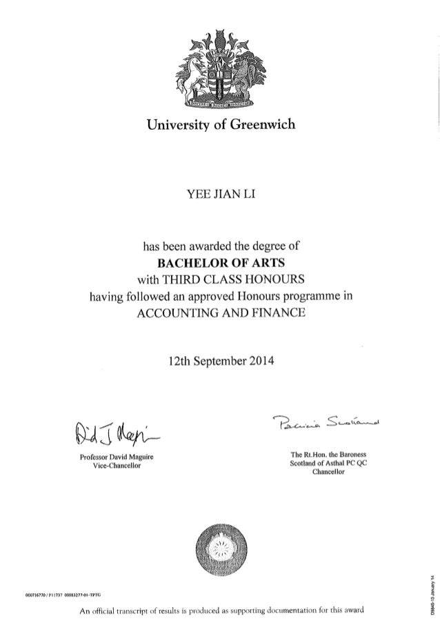 cert degree