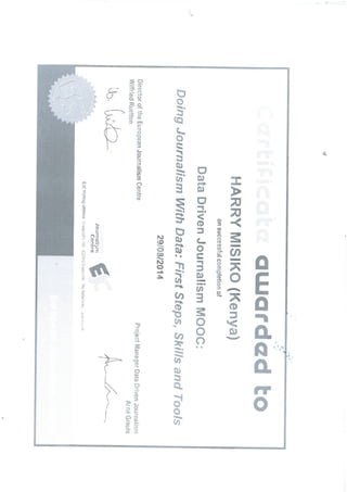 Data Journalism Certificate