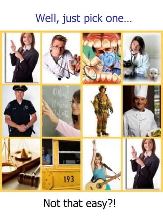 Well, just pick one…
Not that easy?!
 