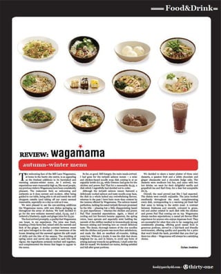 Design for a Wagamama review