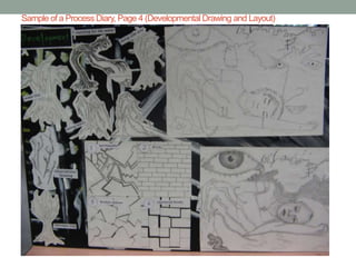 Sample of a Process Diary, Page 4 (Developmental Drawing and Layout)
 