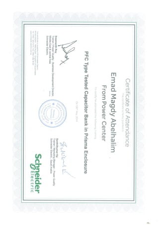 Schnider Certificate
