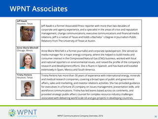 WPNT Company Presentation 2016 | PDF
