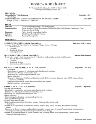 CV Jessica Rodr guez PDF - Cv Jessica Rodrguez 1 320 