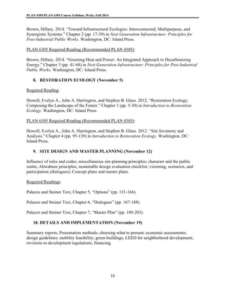 Syllabus PLAN 4305 and 6305 | PDF