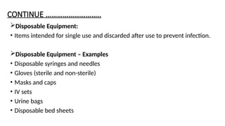 Bsc Nursing Nursing Foundation nursing Equipment And Linen | PPTX