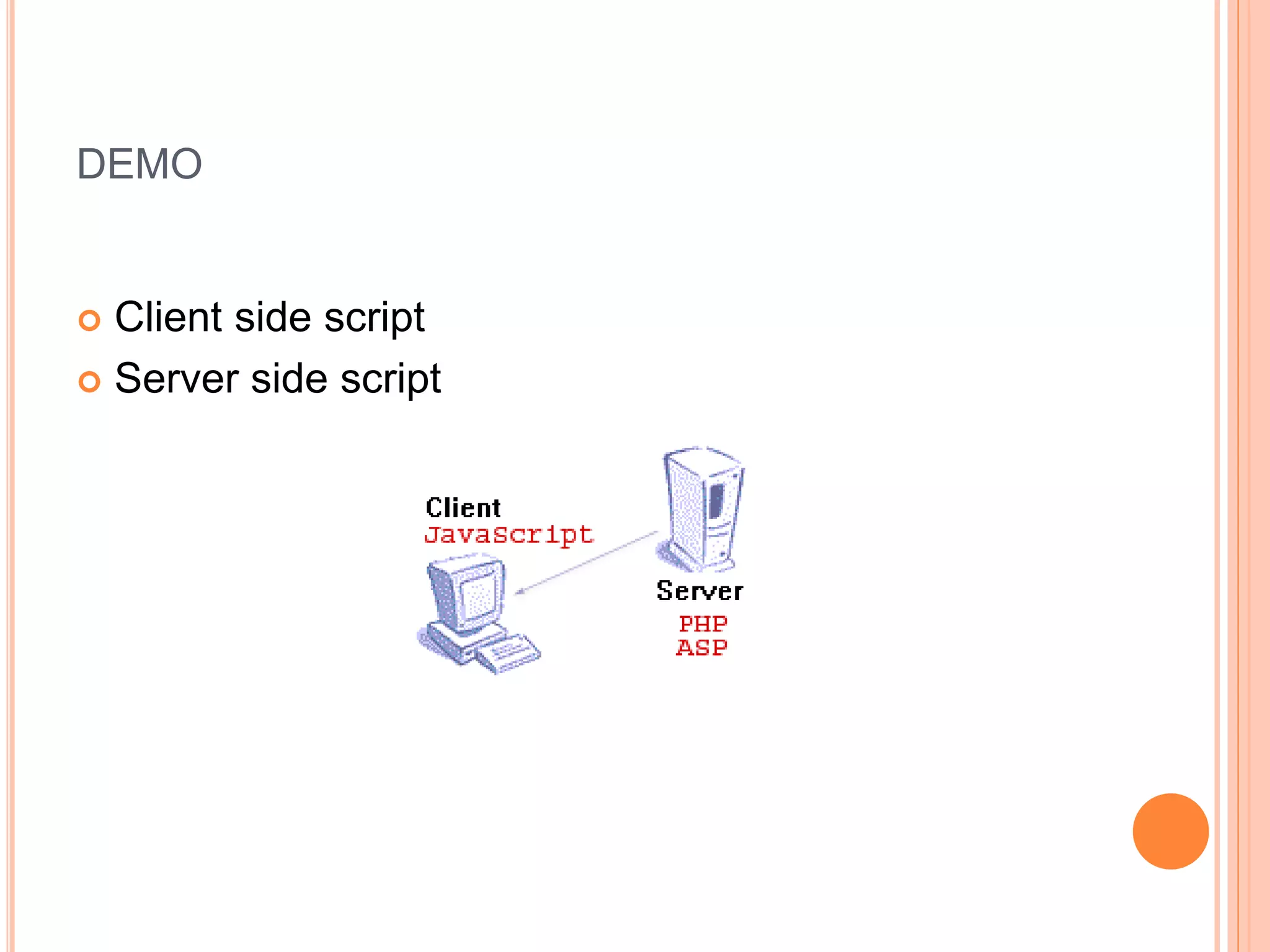 DEMO
 Client side script
 Server side script
 