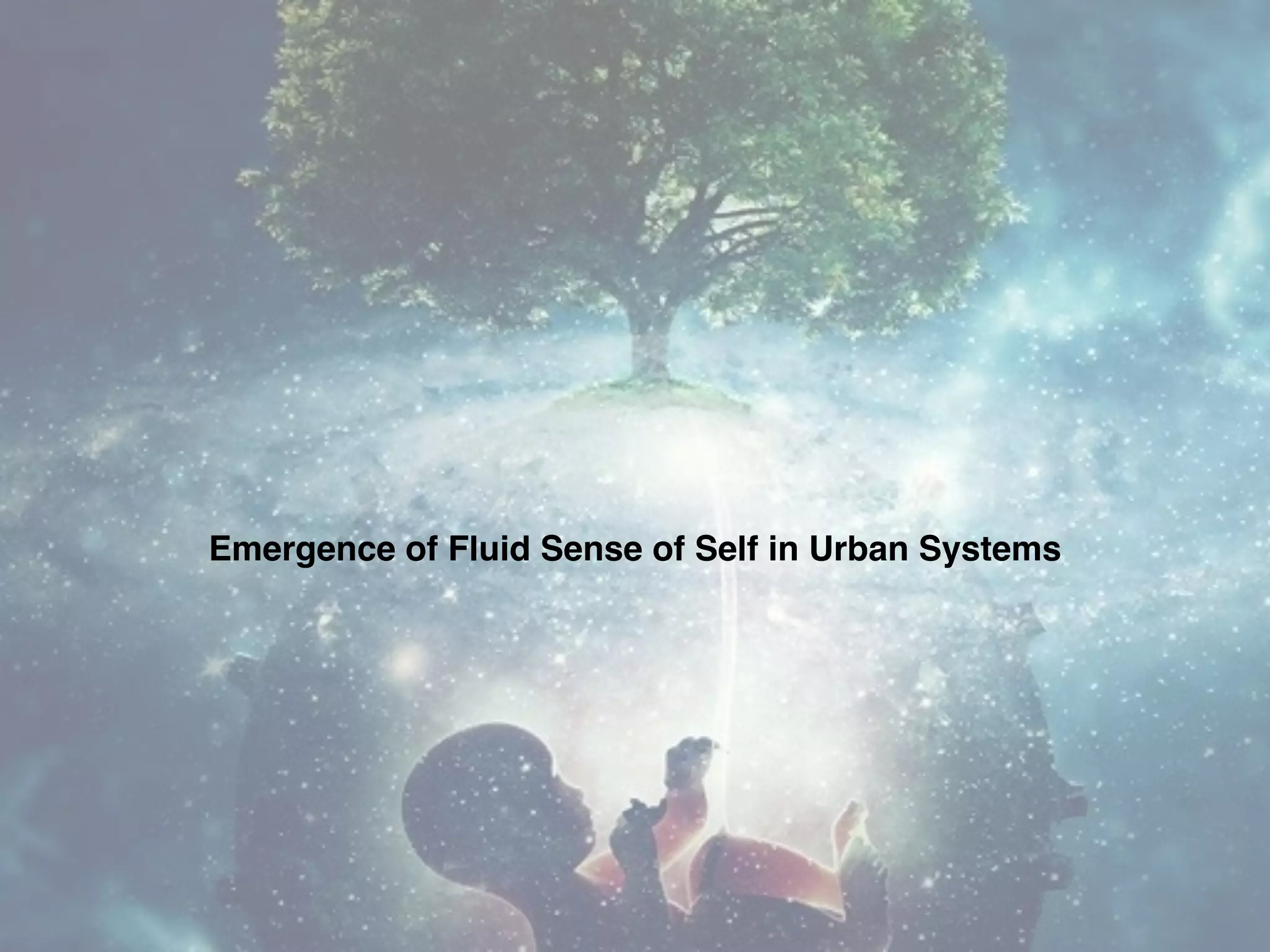 Emergence of Fluid Sense of Self in Urban Systems
 