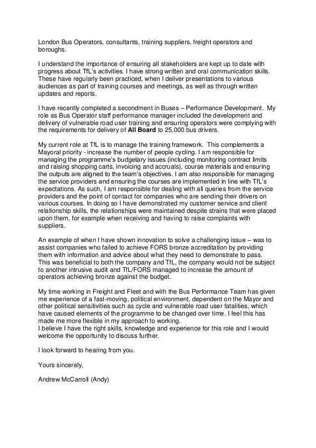cover letter andy mccarroll sample cover letters for lara safety officer