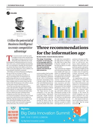 6 FUTUREOFTECH.CO.UK MEDIAPLANETAN INDEPENDENT SUPPLEMENT BY MEDIAPLANET
COLUMN
George Hill
Managing editor and
online dir...