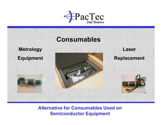 Alternative for Consumables Used on Semiconductor Equipment
3/9/2017Pactec 2nd Source, Inc. - Confidential
 