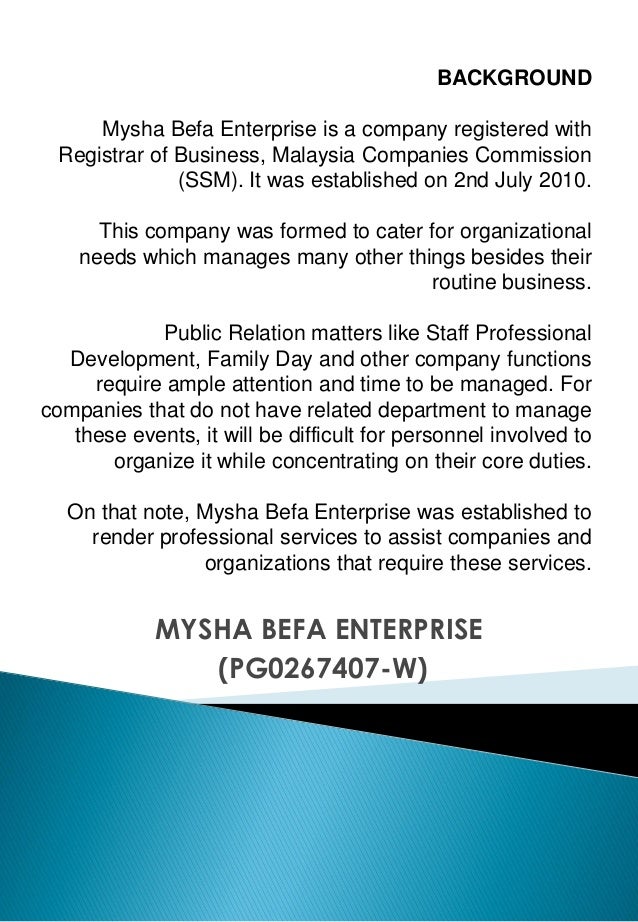 Mysha Befa Enterprise Company Profile