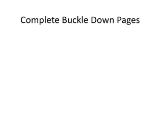 Complete Buckle Down Pages 