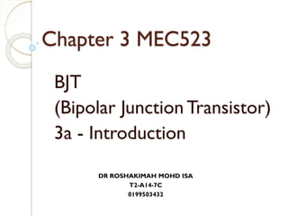 Bipolar Junction Transistor Introduction | PDF